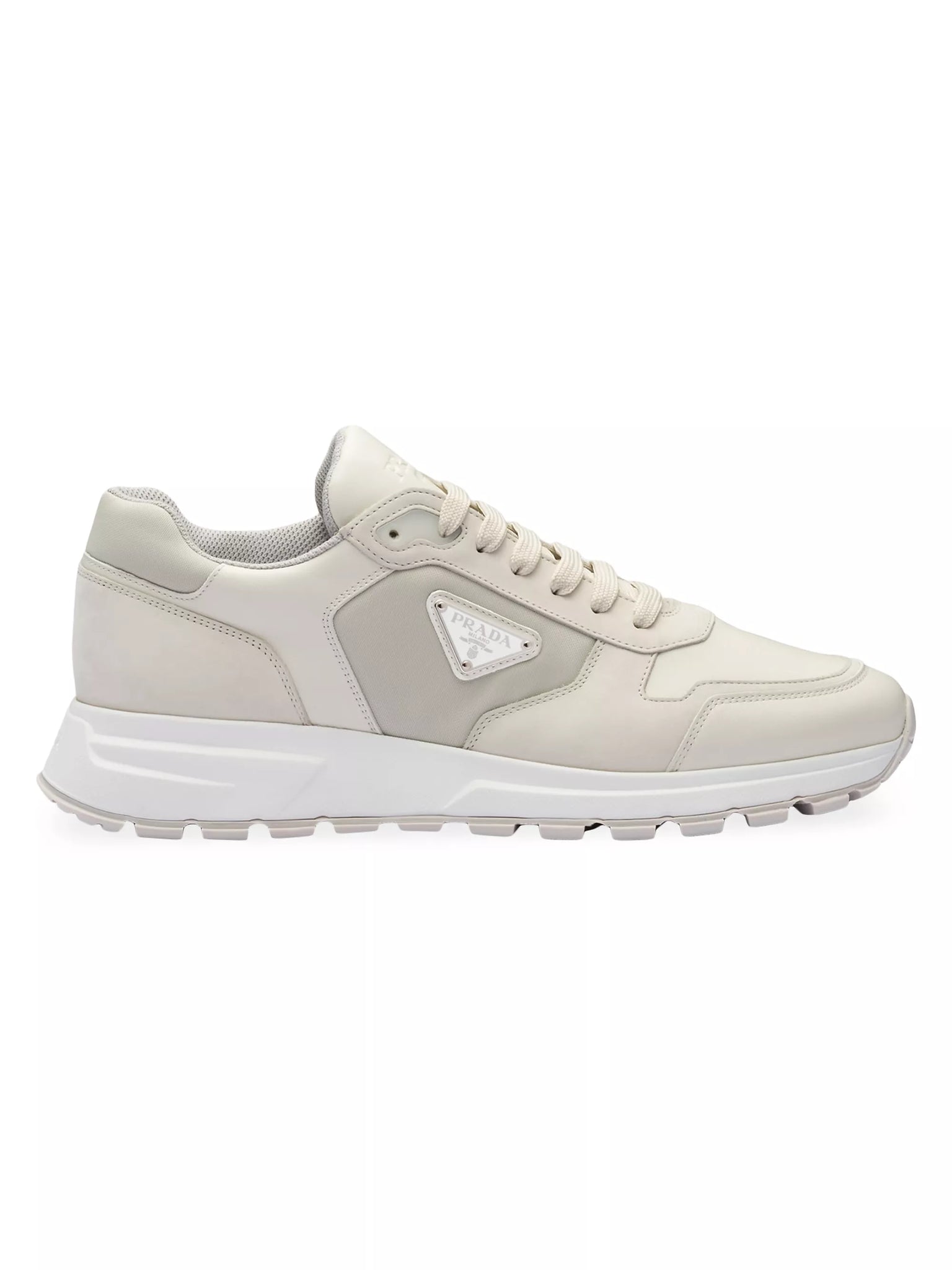 Prada  Nubuck and Re-Nylon High-Top Sneakers