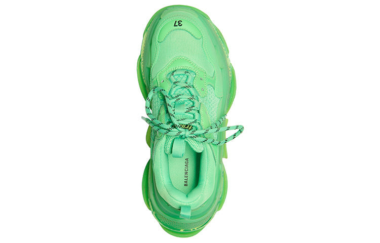 (WMNS) Balenciaga Triple S Clear Sole Trainer 'Neon Green' 544351W2CF13801 #