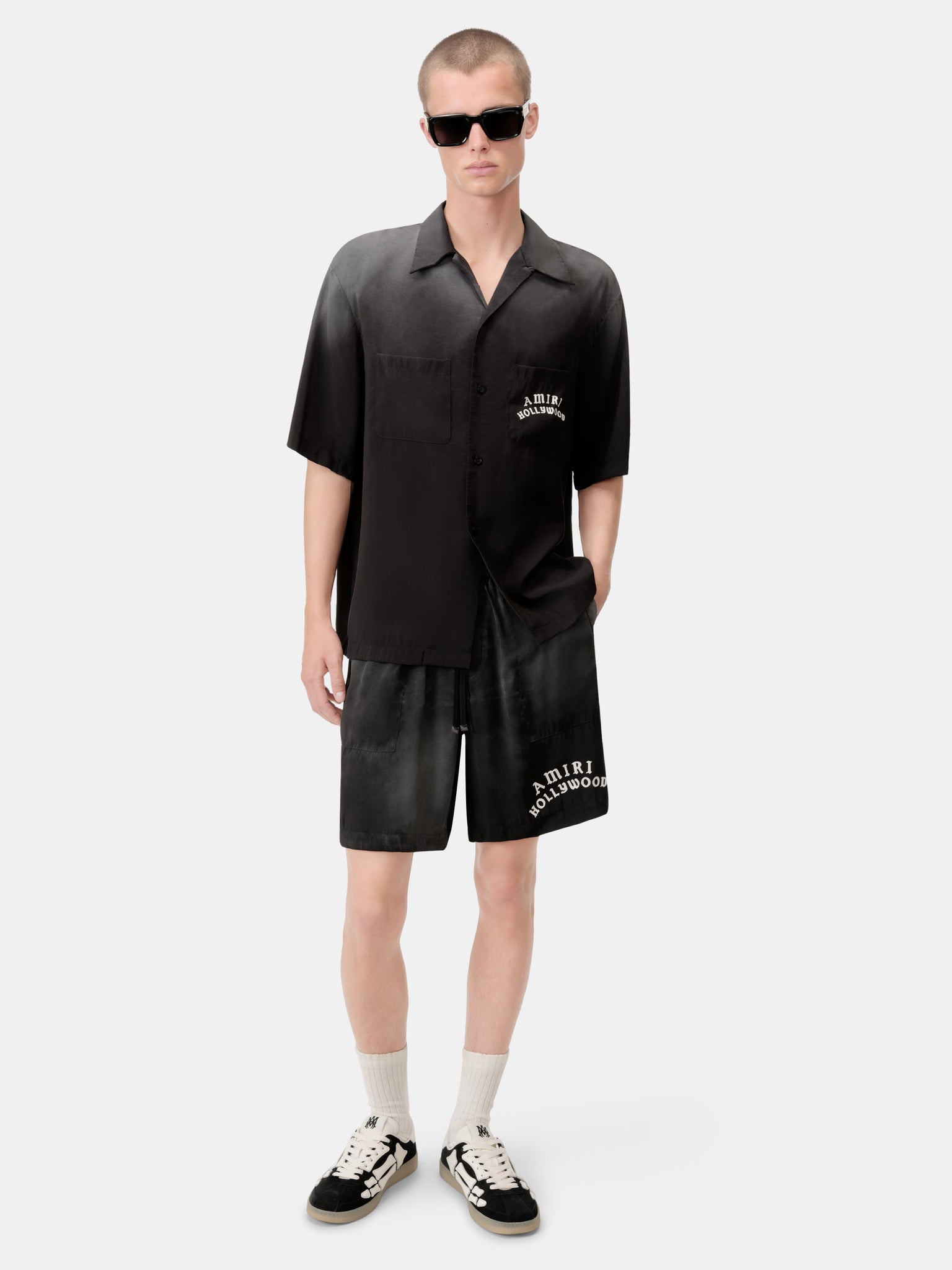 AMIRI HOLLYWOOD BOWLING SHIRT - Black