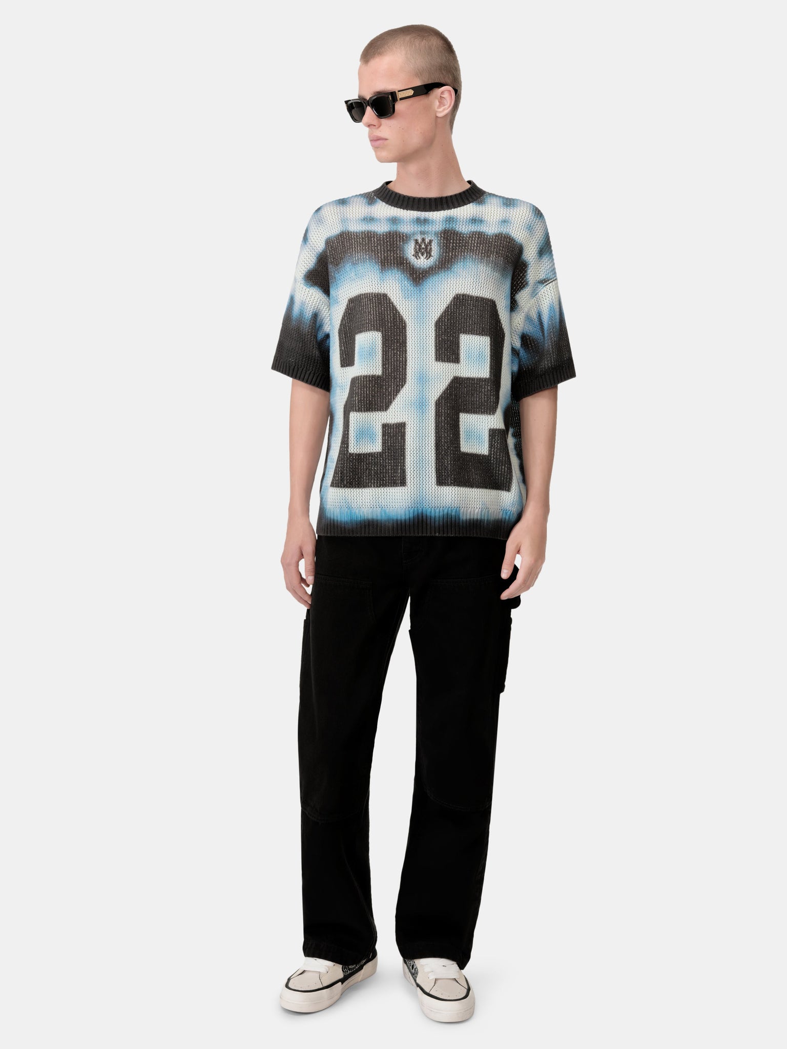 22 TIE DYE TEE - Ashley Blue