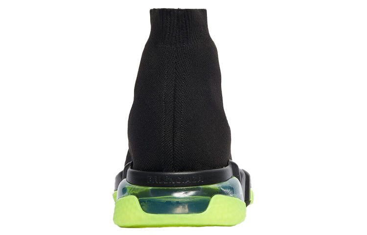 Balenciaga Speed Trainer 'Clear Sole - Black Yellow Fluo' 607544W05GJ1048 #