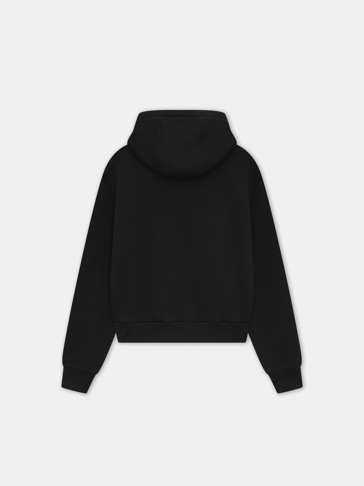 RELAXED ZIP UP HOODIE - BLACK