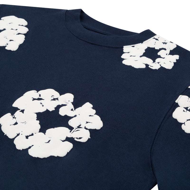 Long Sleeve Cotton Wreath Tee Black , Green, Grey , Navy , Red
