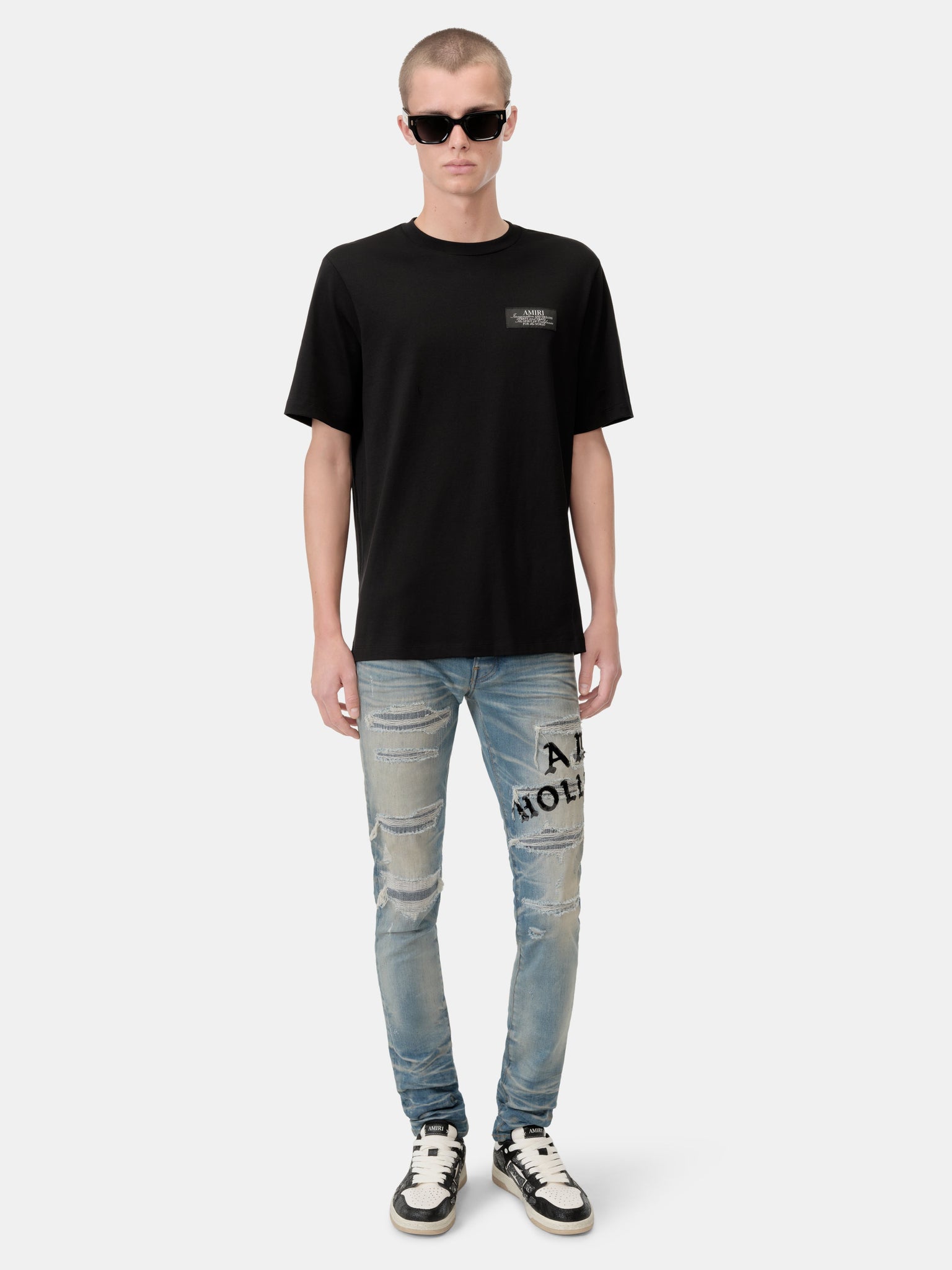 AMIRI HOLLYWOOD REPAIRED JEAN - Honeycomb Indigo
