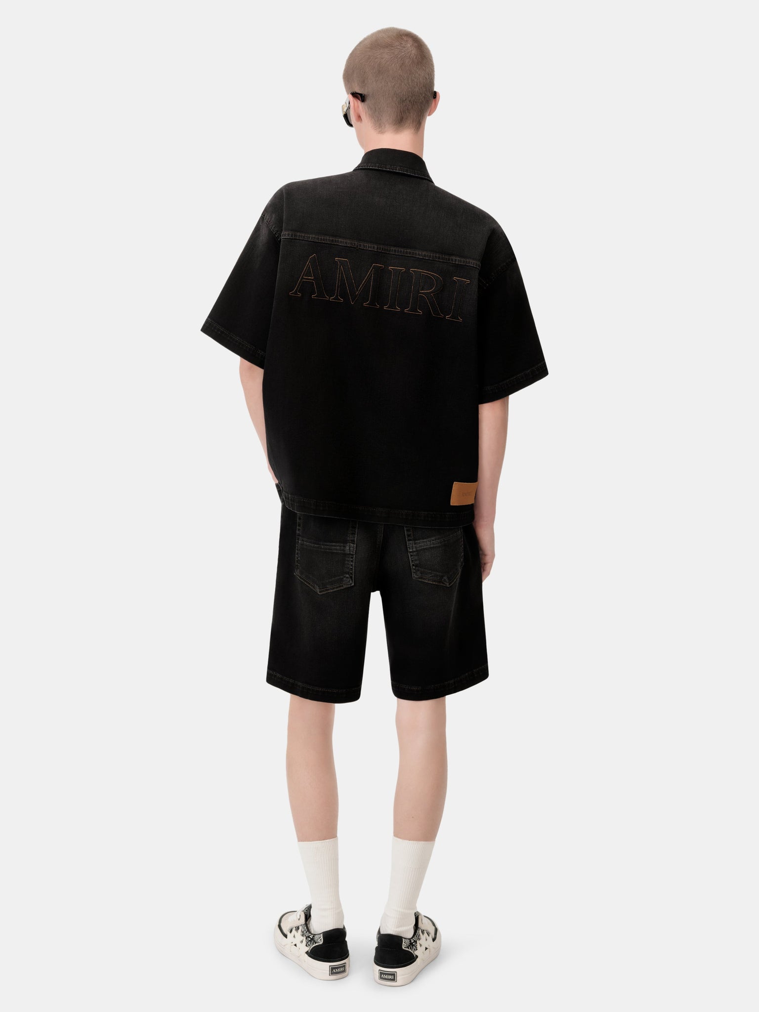 AMIRI 3D SHORT SLEEVE SNAP SHIRT - Vintage Black