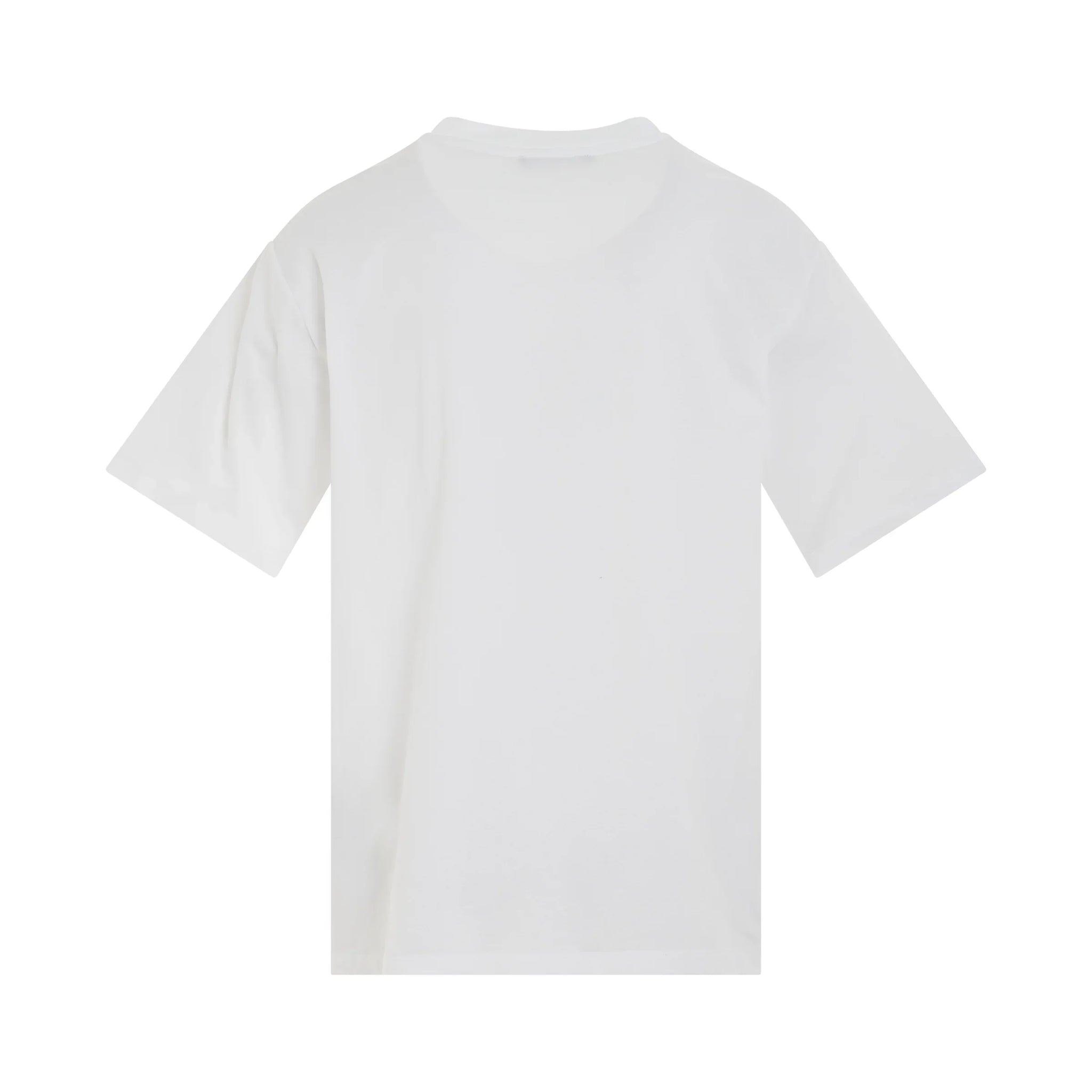 BALMAIN Logo Printed Straight Fit T-shirt in White/Black