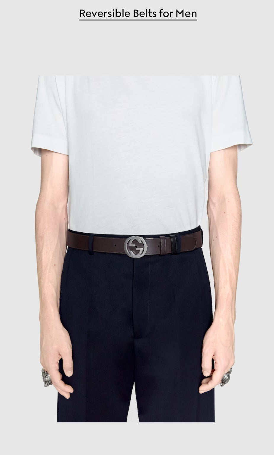 Gucci Reversible Gucci leather belt