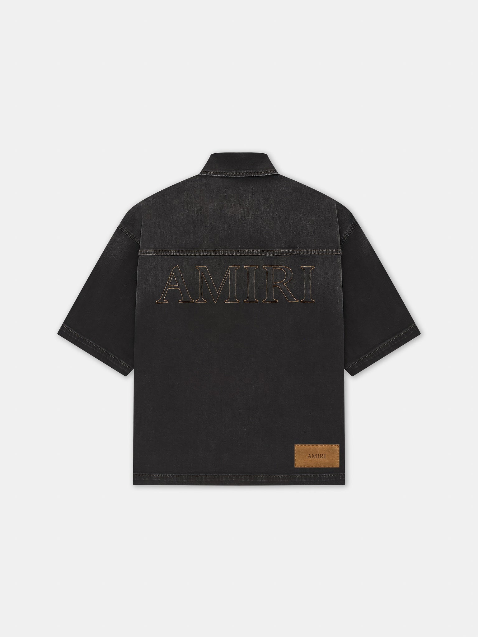 AMIRI 3D SHORT SLEEVE SNAP SHIRT - Vintage Black