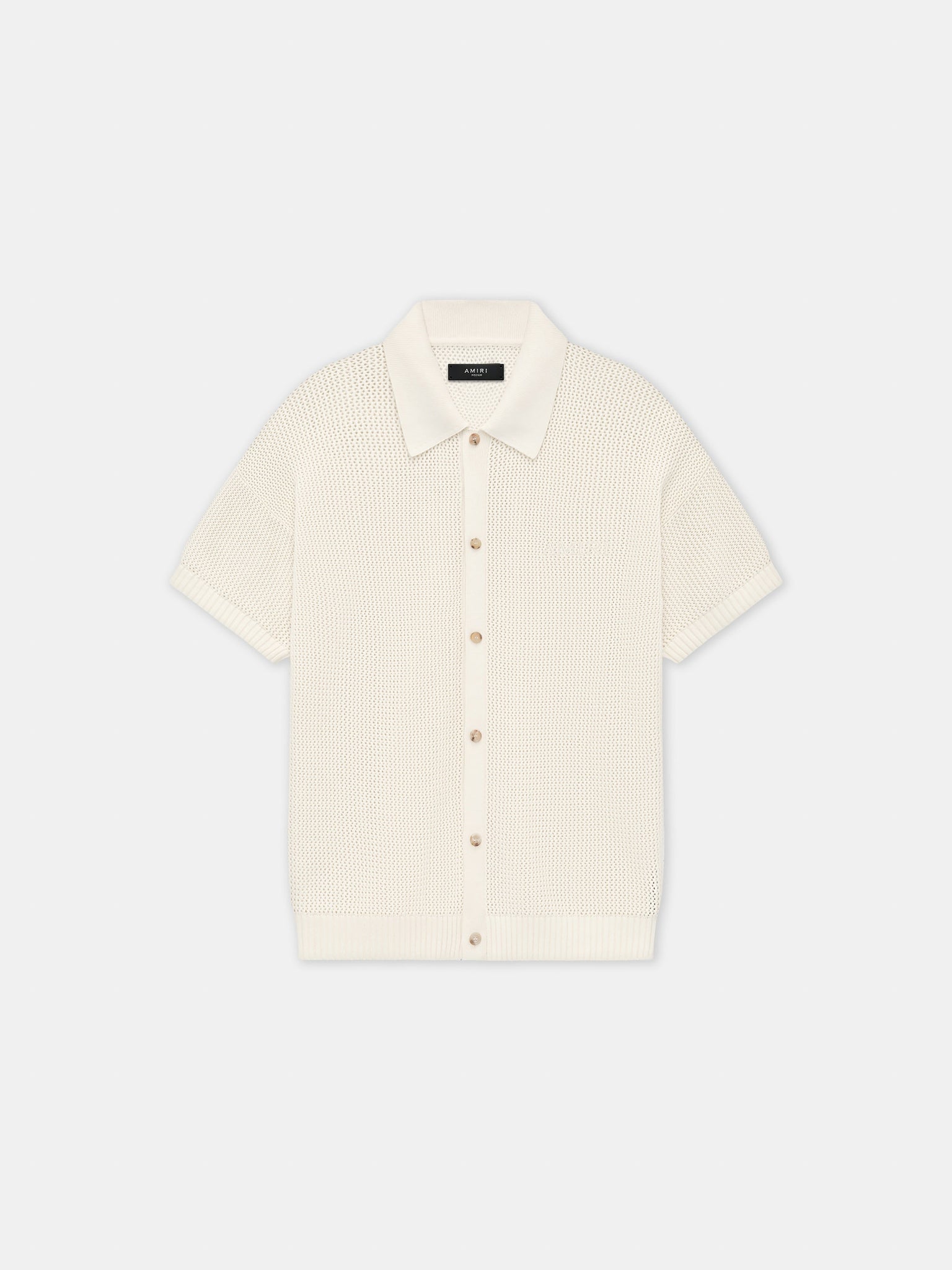 AMIRI CROCHET MESH SHIRT - Ivory