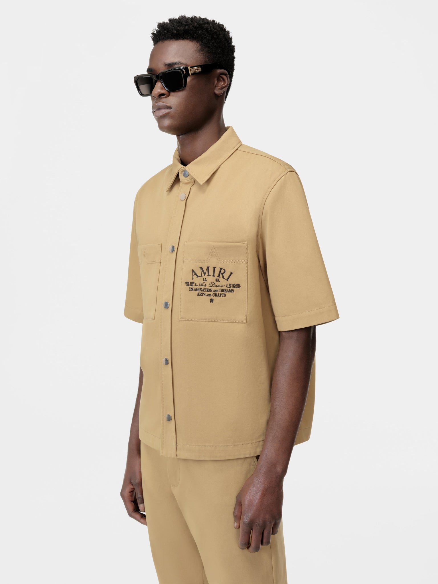 AMIRI ARTS DISTRICT CAMP SHIRT - SEPIA TINT