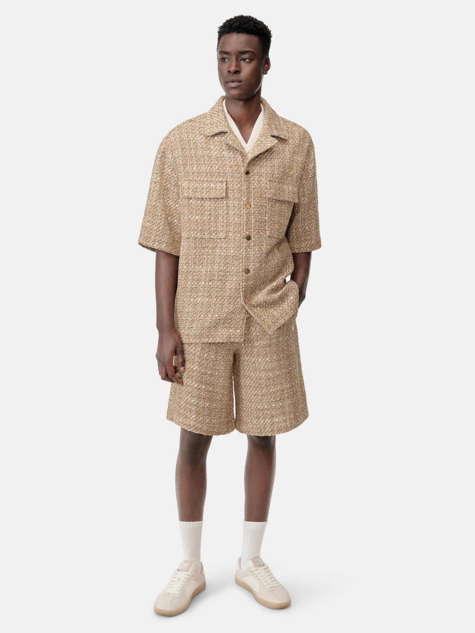 BOUCLE SHORT - Camel
